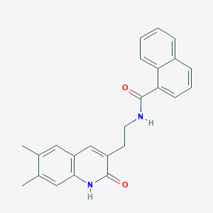 N-(2-(6,7-dimethyl-2-oxo-1,2-dihydroquinolin-3-yl)ethyl)-1-naphthamide