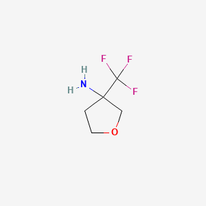 molecular formula C5H8F3NO B1487665 3-(三氟甲基)氧杂环-3-胺 CAS No. 1269152-31-9