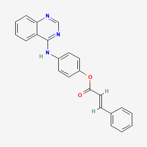 4-(quinazolin-4-ylamino)phenyl (2E)-3-phenylprop-2-enoate