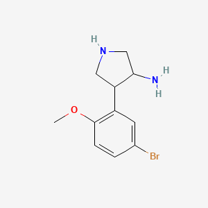 4-(5-Bromo-2-methoxyphenyl)pyrrolidin-3-amine