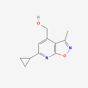 molecular formula C11H12N2O2 B14876695 (6-Cyclopropyl-3-methylisoxazolo[5,4-b]pyridin-4-yl)methanol 