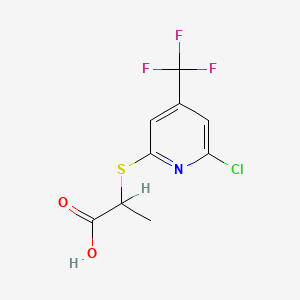 B1487670 2-(6-Chloro-4-(trifluoromethyl)pyridin-2-ylsulfanyl)propionic acid CAS No. 1053656-40-8
