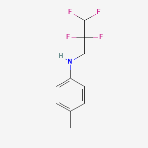 molecular formula C10H11F4N B14876705 4-methyl-N-(2,2,3,3-tetrafluoropropyl)aniline 