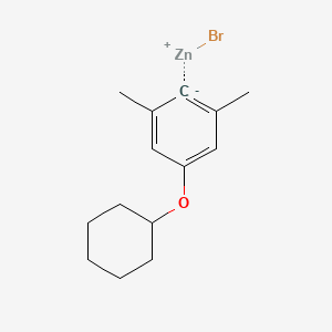 molecular formula C14H19BrOZn B14876718 4-Cyclohexyloxy-2,6-dimethylphenylZinc bromide 