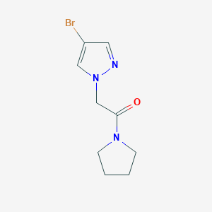 molecular formula C9H12BrN3O B1487675 2-(4-溴-1H-吡唑-1-基)-1-(吡咯烷-1-基)乙-1-酮 CAS No. 1182886-77-6