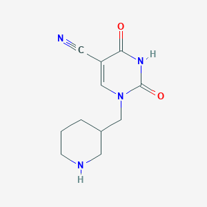 molecular formula C11H14N4O2 B14876760 2,4-Dioxo-1-(piperidin-3-ylmethyl)-1,2,3,4-tetrahydropyrimidine-5-carbonitrile 