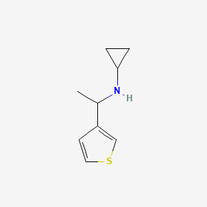 B1487677 N-[1-(thiophen-3-yl)ethyl]cyclopropanamine CAS No. 1249813-33-9