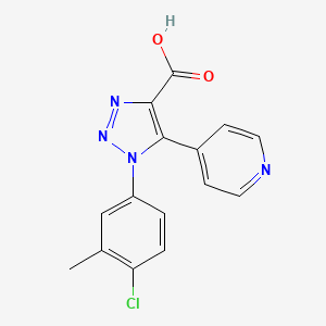 molecular formula C15H11ClN4O2 B1487679 1-(4-氯-3-甲基苯基)-5-(吡啶-4-基)-1H-1,2,3-三唑-4-羧酸 CAS No. 1326942-10-2