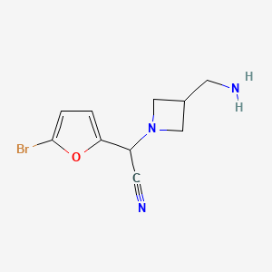 2-(3-(Aminomethyl)azetidin-1-yl)-2-(5-bromofuran-2-yl)acetonitrile