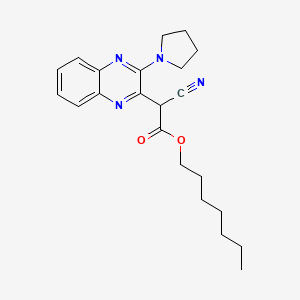 Heptyl cyano[3-(pyrrolidin-1-yl)quinoxalin-2-yl]acetate