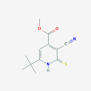 Methyl 6-(tert-butyl)-3-cyano-2-thioxo-1,2-dihydropyridine-4-carboxylate