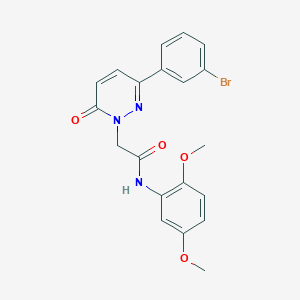 molecular formula C20H18BrN3O4 B14876812 2-(3-(3-bromophenyl)-6-oxopyridazin-1(6H)-yl)-N-(2,5-dimethoxyphenyl)acetamide 