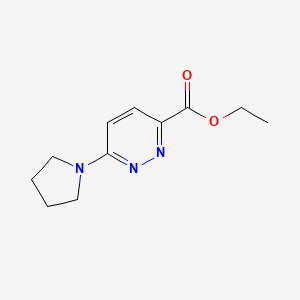 molecular formula C11H15N3O2 B1487682 Ethyl 6-(pyrrolidin-1-yl)pyridazine-3-carboxylate CAS No. 64224-56-2