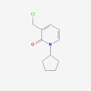 molecular formula C11H14ClNO B14876846 3-(chloromethyl)-1-cyclopentylpyridin-2(1H)-one 