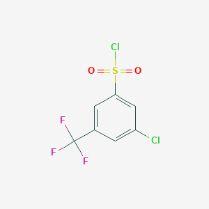 molecular formula C7H3Cl2F3O2S B1487685 3-Chloro-5-(trifluoromethyl)benzene-1-sulfonyl chloride CAS No. 875167-01-4