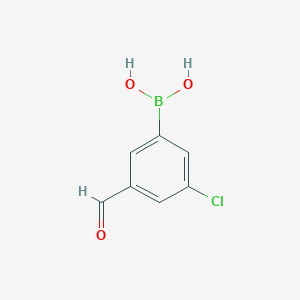 molecular formula C7H6BClO3 B1487686 3-氯-5-甲酰基苯硼酸 CAS No. 1451393-35-3