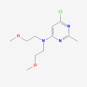 molecular formula C11H18ClN3O2 B1487687 6-氯-N,N-双(2-甲氧基乙基)-2-甲基嘧啶-4-胺 CAS No. 1487809-37-9