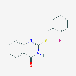 molecular formula C15H11FN2OS B14876875 2-[(2-fluorobenzyl)sulfanyl]quinazolin-4(3H)-one 