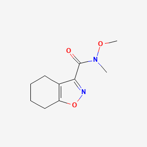 molecular formula C10H14N2O3 B14876941 N-methoxy-N-methyl-4,5,6,7-tetrahydrobenzo[d]isoxazole-3-carboxamide 