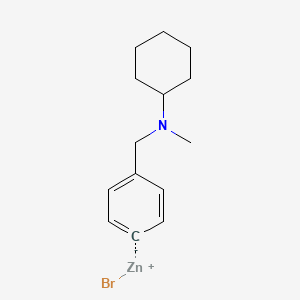 molecular formula C14H20BrNZn B14876958 4-[(N-Methylcyclohexylamino)methyl]phenylZinc bromide 