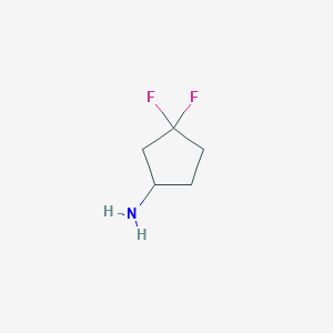 molecular formula C5H9F2N B1487696 3,3-二氟环戊胺 CAS No. 939525-61-8