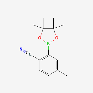 molecular formula C14H18BNO2 B1487697 4-Methyl-2-(4,4,5,5-tetramethyl-1,3,2-dioxaborolan-2-YL)benzonitrile CAS No. 863868-22-8