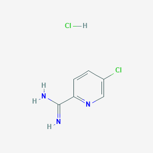 molecular formula C6H7Cl2N3 B1487698 5-氯吡啶甲酰亚胺盐酸盐 CAS No. 1179360-48-5