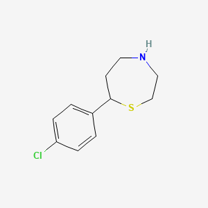 molecular formula C11H14ClNS B14876994 7-(4-Chlorophenyl)-1,4-thiazepane 