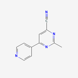 2-Methyl-6-(pyridin-4-yl)pyrimidine-4-carbonitrile