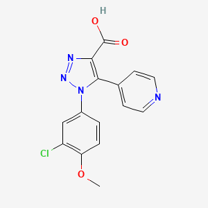 molecular formula C15H11ClN4O3 B1487702 1-(3-氯-4-甲氧基苯基)-5-(吡啶-4-基)-1H-1,2,3-三唑-4-甲酸 CAS No. 1326826-55-4