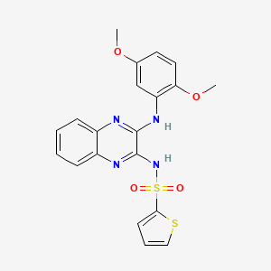 N-(3-((2,5-dimethoxyphenyl)amino)quinoxalin-2-yl)thiophene-2-sulfonamide