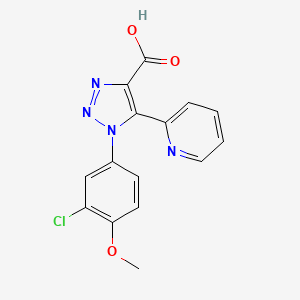 molecular formula C15H11ClN4O3 B1487703 1-(3-chloro-4-methoxyphenyl)-5-(pyridin-2-yl)-1H-1,2,3-triazole-4-carboxylic acid CAS No. 1326851-52-8
