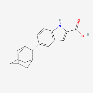 molecular formula C19H21NO2 B1487705 5-(2-金刚烷基)-1H-吲哚-2-羧酸 CAS No. 1306739-17-2