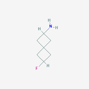 molecular formula C7H12FN B14877053 6-Fluorospiro[3.3]heptan-2-amine 