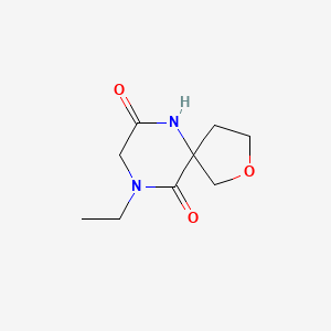 molecular formula C9H14N2O3 B14877058 9-Ethyl-2-oxa-6,9-diazaspiro[4.5]decane-7,10-dione 