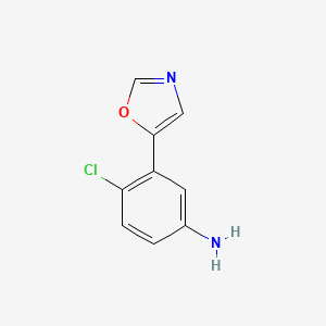 molecular formula C9H7ClN2O B1487706 4-Chloro-3-(oxazol-5-YL)aniline CAS No. 521983-07-3