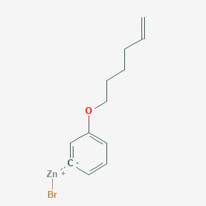 molecular formula C12H15BrOZn B14877076 3-(5-Hexen-1-oxy)phenylZinc bromide 