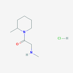 molecular formula C9H19ClN2O B1487708 2-(甲基氨基)-1-(2-甲基-1-哌啶基)-1-乙酮盐酸盐 CAS No. 1220038-90-3