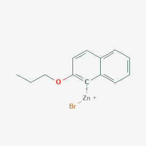 molecular formula C13H13BrOZn B14877092 (2-n-Propyloxynaphthalen-1-yl)Zinc bromide 