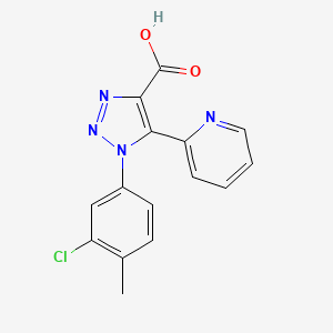 molecular formula C15H11ClN4O2 B1487712 1-(3-氯-4-甲苯基)-5-(吡啶-2-基)-1H-1,2,3-三唑-4-羧酸 CAS No. 1326882-78-3