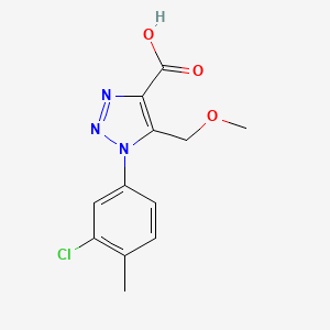 molecular formula C12H12ClN3O3 B1487713 1-(3-氯-4-甲苯基)-5-(甲氧基甲基)-1H-1,2,3-三唑-4-羧酸 CAS No. 1326874-16-1