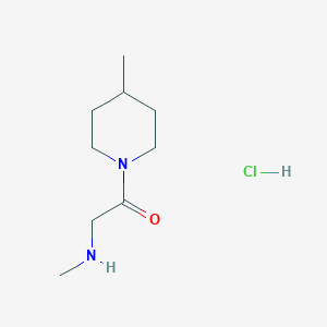 molecular formula C9H19ClN2O B1487715 盐酸2-(甲基氨基)-1-(4-甲基-1-哌啶基)-1-乙酮 CAS No. 1220033-29-3
