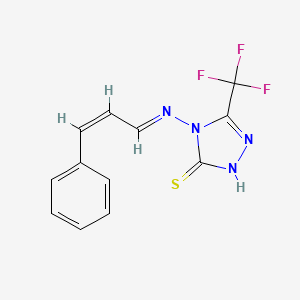 4-((E)-((Z)-3-phenylallylidene)amino)-5-(trifluoromethyl)-4H-1,2,4-triazole-3-thiol