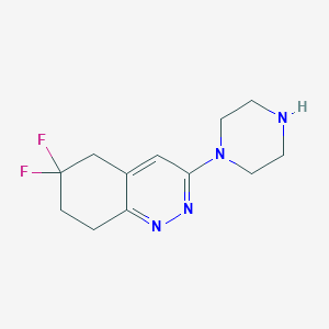 6,6-Difluoro-3-(piperazin-1-yl)-5,6,7,8-tetrahydrocinnoline