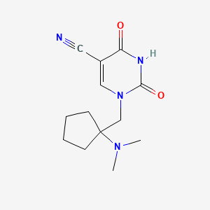 1-((1-(Dimethylamino)cyclopentyl)methyl)-2,4-dioxo-1,2,3,4-tetrahydropyrimidine-5-carbonitrile