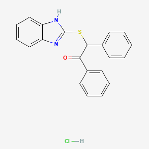 2-(1H-benzimidazol-2-ylsulfanyl)-1,2-diphenylethanone hydrochloride