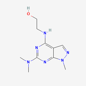 2-((6-(dimethylamino)-1-methyl-1H-pyrazolo[3,4-d]pyrimidin-4-yl)amino)ethanol