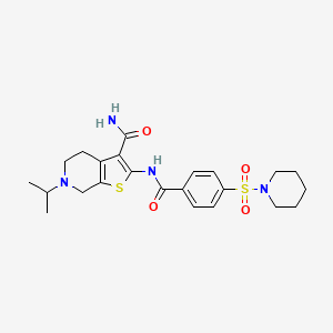 6-Isopropyl-2-(4-(piperidin-1-ylsulfonyl)benzamido)-4,5,6,7-tetrahydrothieno[2,3-c]pyridine-3-carboxamide