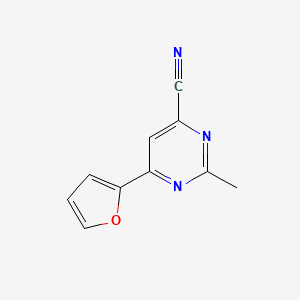 6-(Furan-2-yl)-2-methylpyrimidine-4-carbonitrile