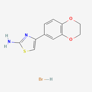 4-(2,3-Dihydro-1,4-benzodioxin-6-yl)-1,3-thiazol-2-amine hydrobromide